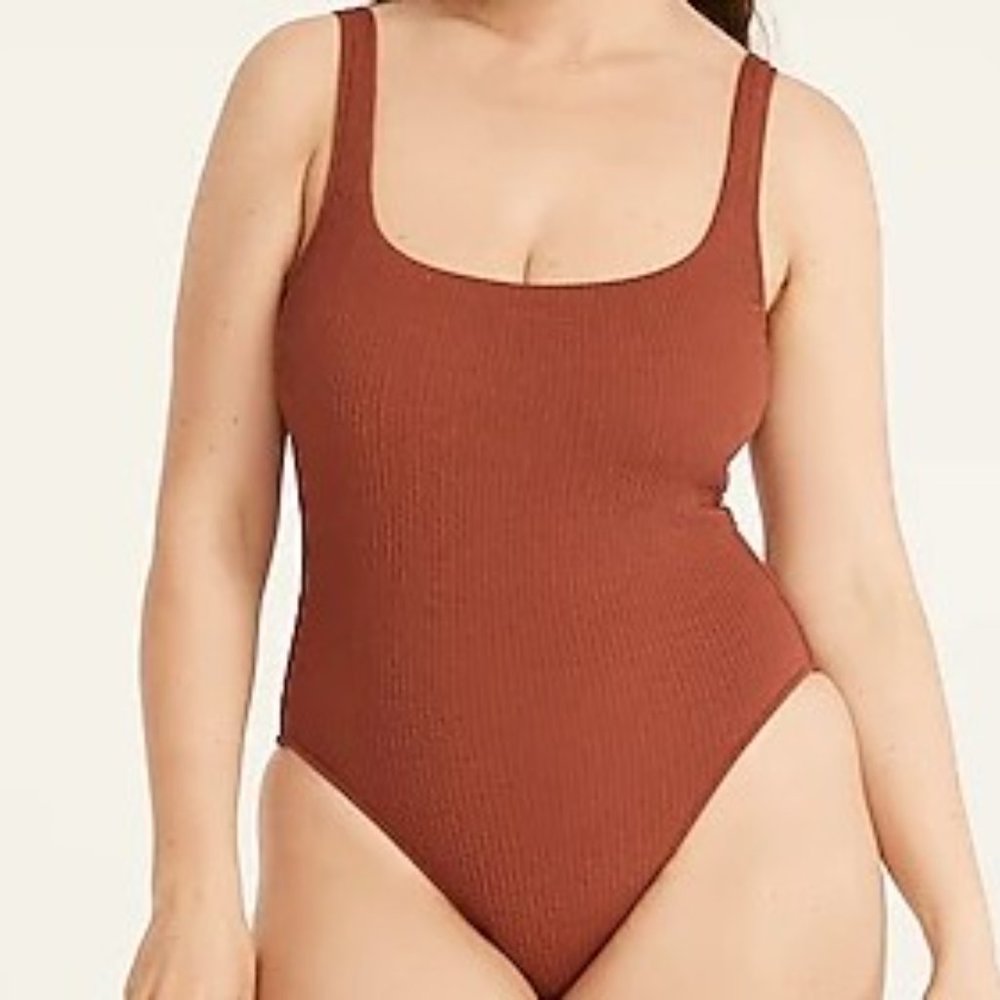 NWT - J. Crew Textured Square neck one piece swimsuit - 12